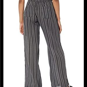 Billabong Black and White Striped Wide Leg Pants